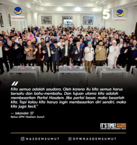 Mulya Koto Bacaleg Sumut 1 Medan A, Hadiri Rapat Konsolidasi & Halal Bihalal Partai Nasdem