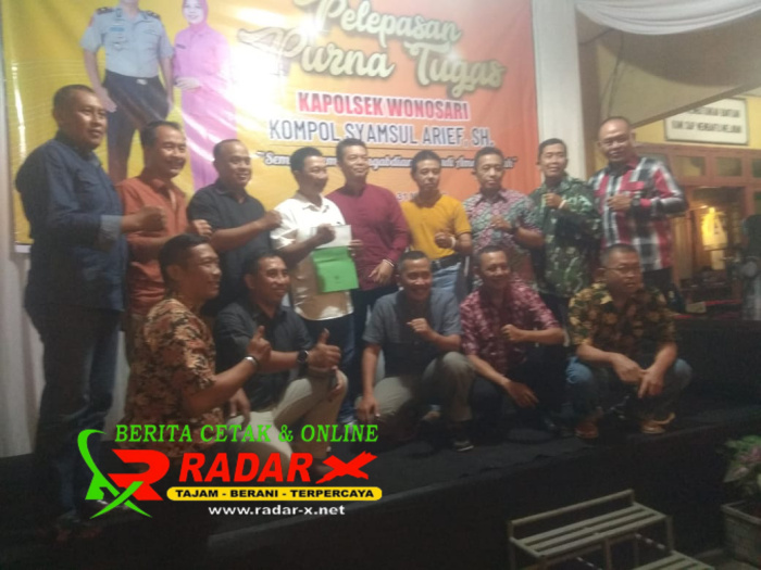 Suasana Haru Saat Pelepasan Purna Tugas Kapolsek Wonosari