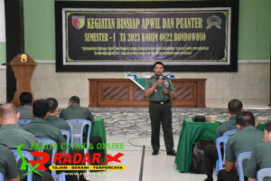 Kodim 0822 Bondowoso Gelar Binsiap Apwil Dan Puanter 2023