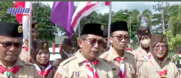 Pelepasan Kontingen Pramuka Karang Pamitran Nasional oleh Wabup Mura