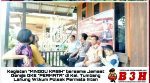 Polsek Permata Intan Lakukan Program Minggu Curhat Bersama Jemaat Gereja