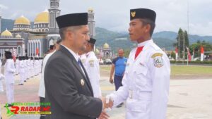 Pj Bupati Aceh Tenggara Kukuhkan Paskibraka HUT RI Ke-78
