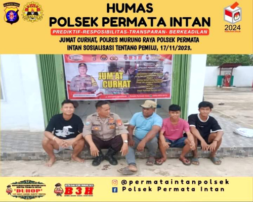 Polsek Permata Intan Gelar Sosialisasi Tentang Pemilu