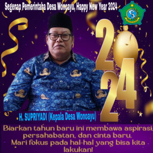 Segenap Pemerintahan Desa Wonoayu Mengucapakan Selamat Tahun Baru 2024