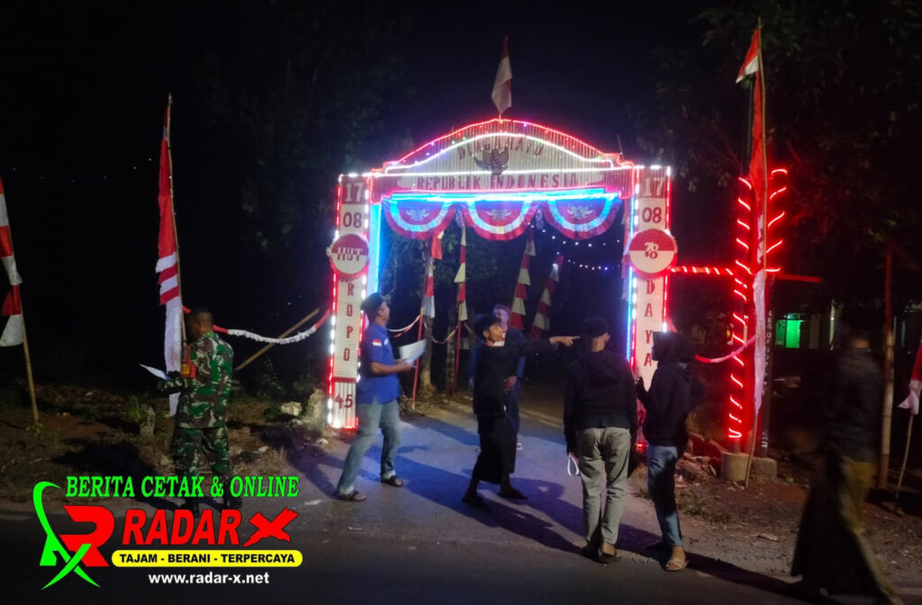 Meriahkan hari kemerdekan RI Ke 78,  Pemdes Tamberu Barat Gelar Lomba Hias Gapura