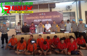 Konferensi Pers Akhir Tahun Polres Sampang