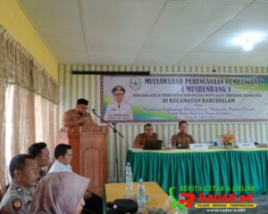 Pj Sekda Agara Yusrizal Buka Musrenbang Kecamatan Babussalam
