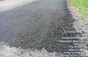Proyek Tambal Sulam Jalan Daerah Banyuwangi Diduga Belum Terbit SPK, Terpantau Tidak Ada Proses Pecing Salob