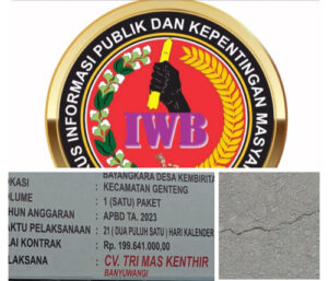 IWB Sebut Selain Hasil Pekerjaan Tri Mas Kenthir Juga Banyak Pekerjaan yang Akan Dijadikan Bahan Demo