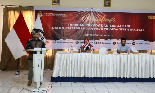 KPU Bondowoso Sosialisasi Bakal Calon Perseorangan Pilkada 2024