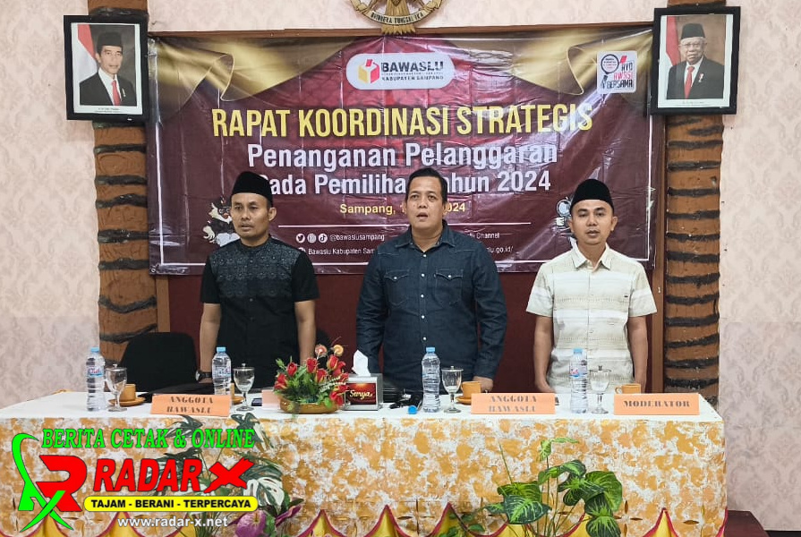 Antisipasi Terjadinya Pelanggaran, Bawaslu Kabupaten Sampang Gelar Rapat Kordinasi Strategis