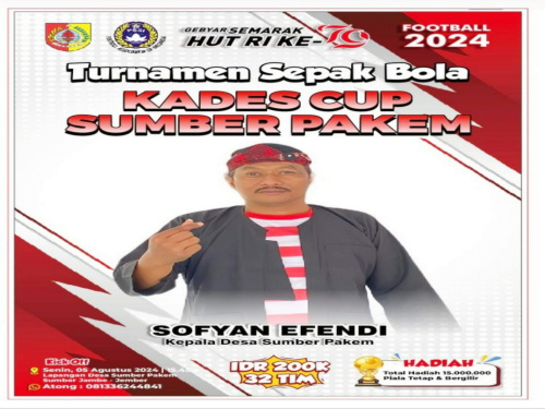 Dukung Olahraga, Kades Sumber Pakem: Kegiatan olahraga Nasional harus kita Kembangkan