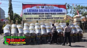 Polres Pamekasan dan Sumenep, Laksanakan Latihan Dalmas Bersama