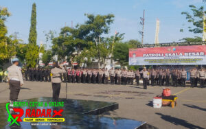 Berharap Kamtibmas Kondusif, Polres Sampang Gelar Patroli Skala Besar