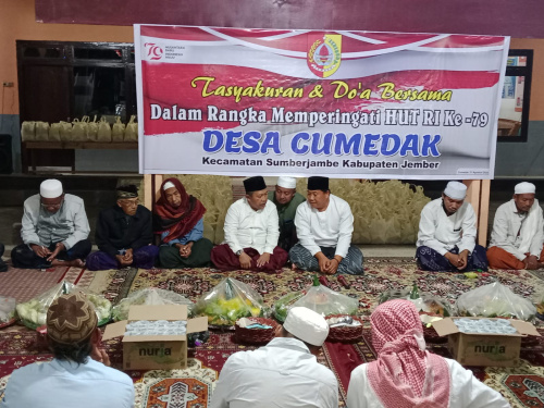 Kepala Desa Cumedak Gelar Tasyakuran Desa dan Do’a Bersama Dalam Rangka Memperingati HUT RI ke-79