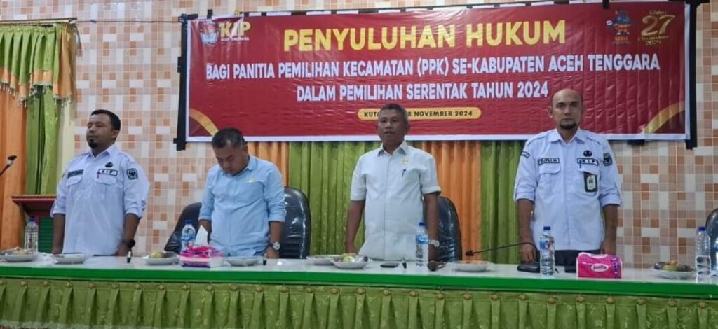 KIP Aceh Tenggara Adakan Penyuluhan Hukum bagi PPK, Ilham: Pentingnya Kepatuhan Aturan Pilkada