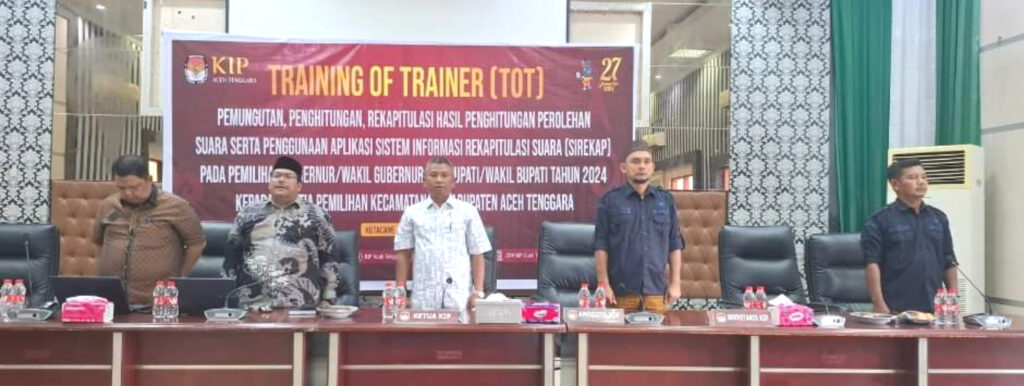 KIP Gelar Training of Trainer Untuk PPK Se-Aceh Tenggara