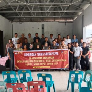 PPK Lawe Bulan Gelar Bimtek Penggunaan Sirekap Kepada KPPS Untuk Persiapan Pilkada Tahun 2024