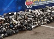 Operasi Lilin Semeru 2024, Polrestabes Surabaya Sita Ratusan Knalpot Tidak Sesuai Spektek