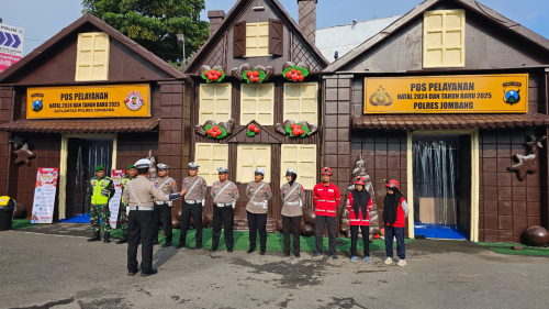 Wahana Rumah Coklat, Posyan Operasi Lilin Semeru 2024 Polres Jombang Siap Layani Masyarakat