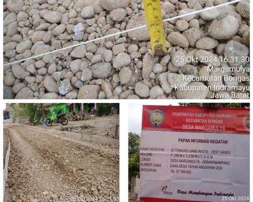 Diduga Mark-Up Pelaksanaan Jalan Rabat Beton, Kuwu Desa Marga Mulya Ciderai KIP