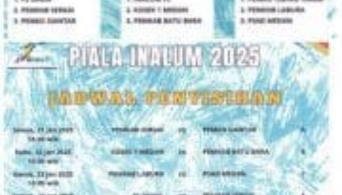 Perebutan Piala Inalum Tahun 2025, Lihat Jadwal Pertandingan