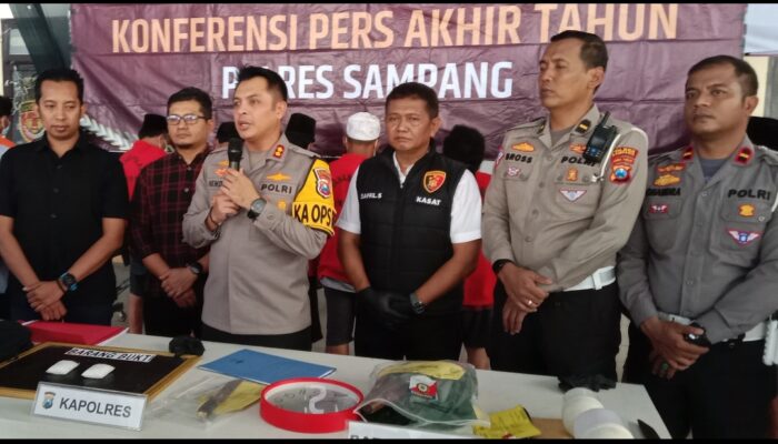Gelar Konferensi Pers, Polres Sampang Ungkap 280 Kasus Kriminal