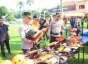 Polres Bondowoso bersama BPBD gelar apel kesiap siagaan tanggap bencana Hidrometeorologi