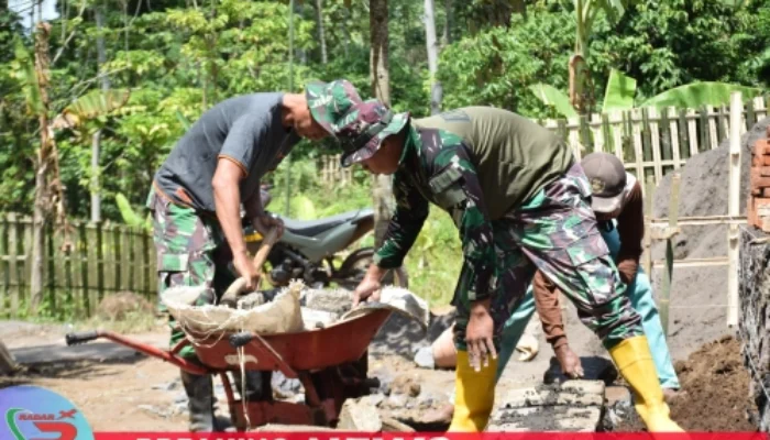 Kehadiran Sang Prajurit, Sang Pembangun TMMD di Bondowoso Sangat Membantu Masyarakat