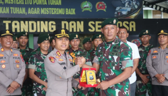 Kapolres Bondowoso Jalin Sinergi, Sambangi Markas Yonif 514/SY