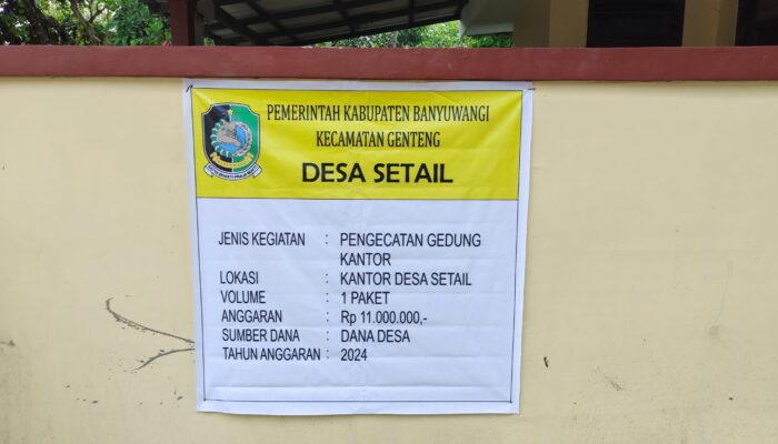 Pengerjaan DD Tahun 2024 Desa Setail Diduga Fiktif