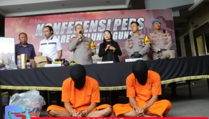 6 Kg Lebih Bubuk Mesiu Disita Polres Tulungagung, 5 Tersangka Diamankan, 3 Dintaranya Masih di Bawah Umur