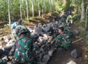 Pengerjaan pembangunan jalan TMMD 123 Bondowoso sudah mencapai 50 persen