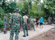 Dandim 0822 Bondowoso Tinjau Progres Pembangunan Jalan Paving TMMD ke-123