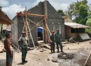 Pastikan Berjalan Lancar, Dandim 0822/Bondowoso Tinjau Renovasi Rumah Tidak Layak Huni