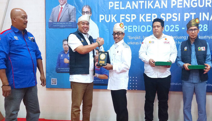 Dukung Kesejahteraan Pekerja, Wakil Bupati Batu Bara Hadiri Pelantikan Serikat Pekerja