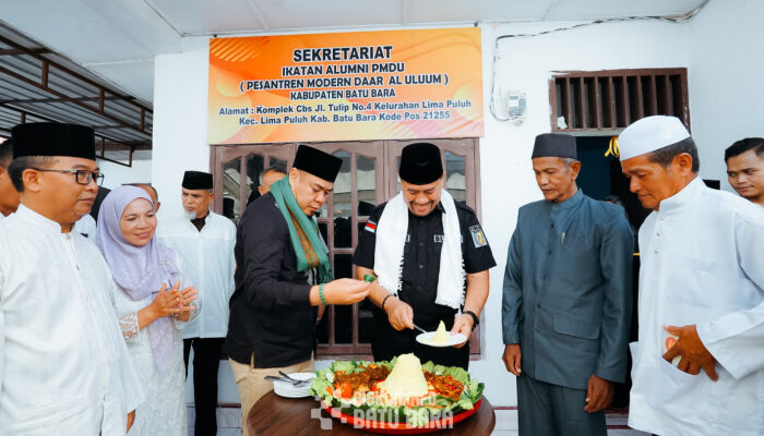 Perkuat Silaturahmi, Bupati Batu Bara Hadiri Halal Bihalal Sekaligus Resmikan IKA PMDU