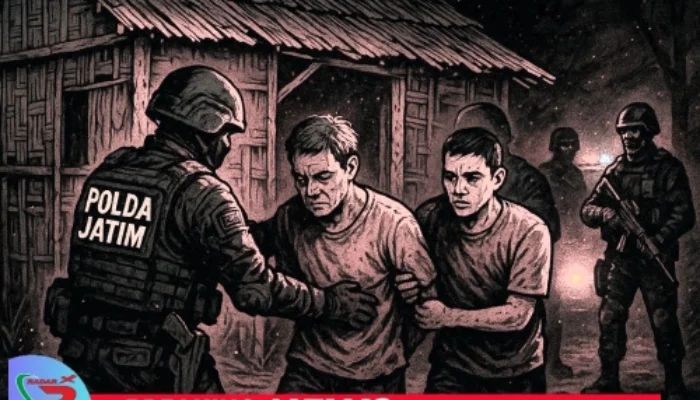 Polda Jatim Gerebek Sarang Narkoba di Camplong Sampang, Dua Tersangka Ditangkap