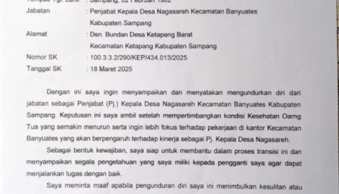 Baru Menjabat Pj Kades Nagasareh Sampang, Amir Mengundurkan Diri