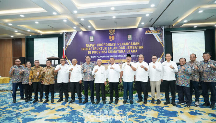 Bupati Batu Bara Hadiri Rakor Penanganan Infrastruktur Jalan dan Jembatan di Provsu