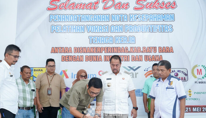 Bupati Batu Bara Hadiri Pelatihan Tenaga Kerja serta Penandatanganan MoU antara Perusahaan Batu Bara dan BLK