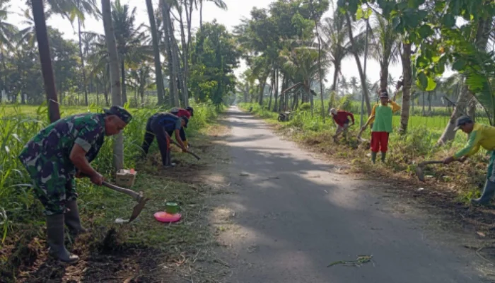 TNI Manunggal dengan Rakyat! Sertu Kunaidi Jadi Penggerak Gotong Royong di Desa Cangkring