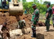 Percepat Pembangunan, TMMD 124 Gunakan Alat Berat untuk Pemasangan Gorong-Gorong