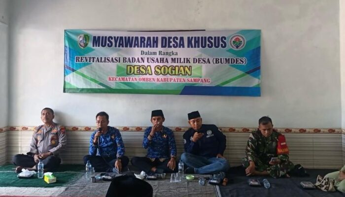 Tingkatkan Kesejahteraan Masyarakat, Pemdes Sogiyan Lakukan Penyegaran Pengurus BUMDes