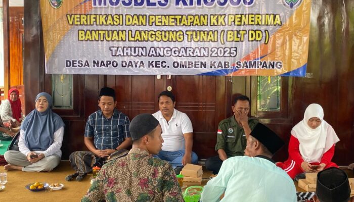 Pemdes Napo Daya Kecamatan Omben, Musyawarahkan Penetapan KPM Penerima BLT DD 2025