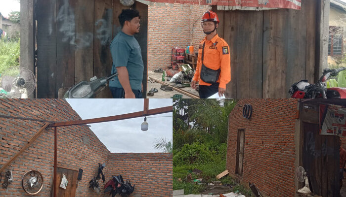 BPBD Batu Bara Gerak Cepat Bagikan Batuan Korban Angin Kencang di Kabupaten Batu Bara