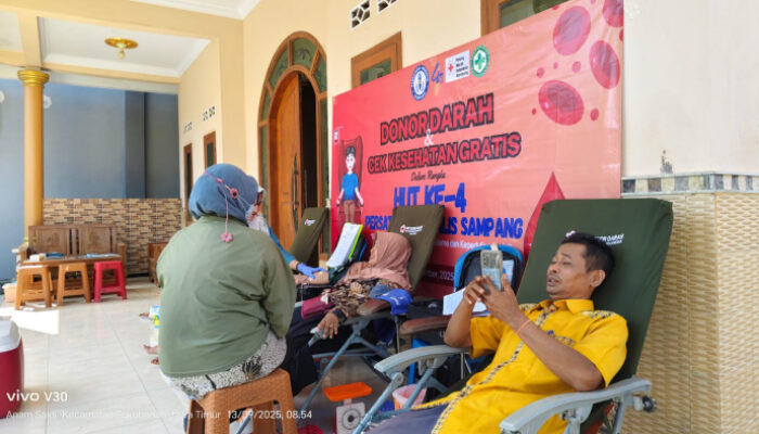 HUT Persatuan Jurnalis Sampang ke-4, Gelar Cek Kesehatan Gratis dan Donor Darah