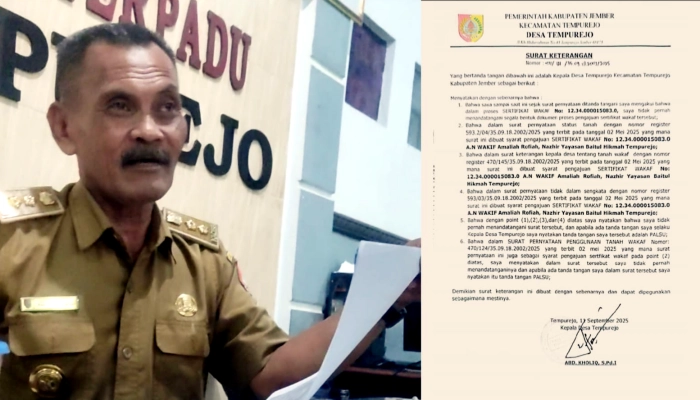 Pemalsuan Tanda Tangan Kades Tempurejo, Cermin Buram Integritas dan Sengketa Tanah Wakaf