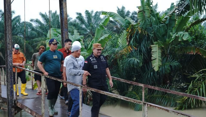 Jembatan Gantung Kandangan Nyaris Putus, Bupati Baharuddin Pastikan Perbaikan Dilakukan Secepat Mungkin