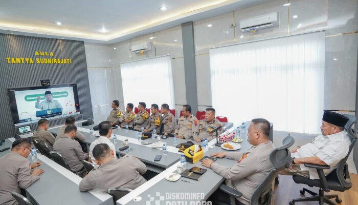 Bupati dan Kapolres Batu Bara Hadiri Panen Raya dan Pengumuman Swasembada Pangan Nasional Bersama Presiden RI Secara Virtual
